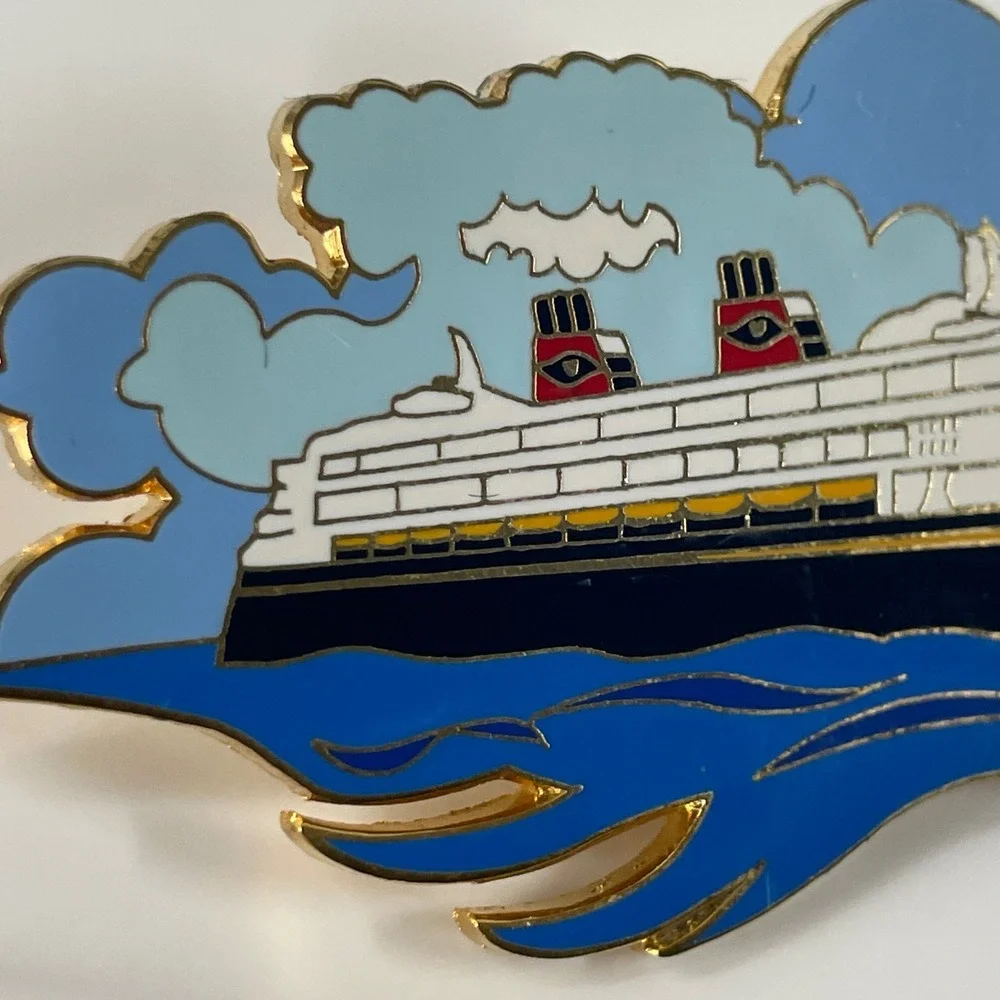 Disney Cruise Line Pin Lot Mickey Mouse 2000 Ship Logo Enamel Trading Pins 3pc